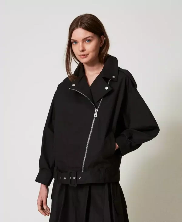 Cazadora biker oversize