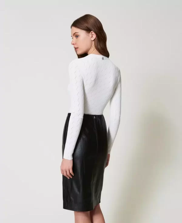 Falda midi efecto piel - Imagen 3
