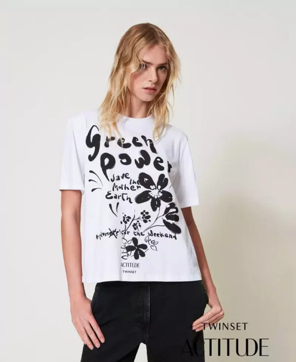 Camiseta estampado "green power"