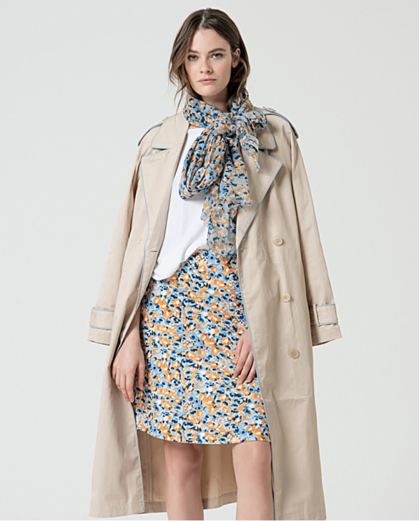 Fular estampado rectangular
