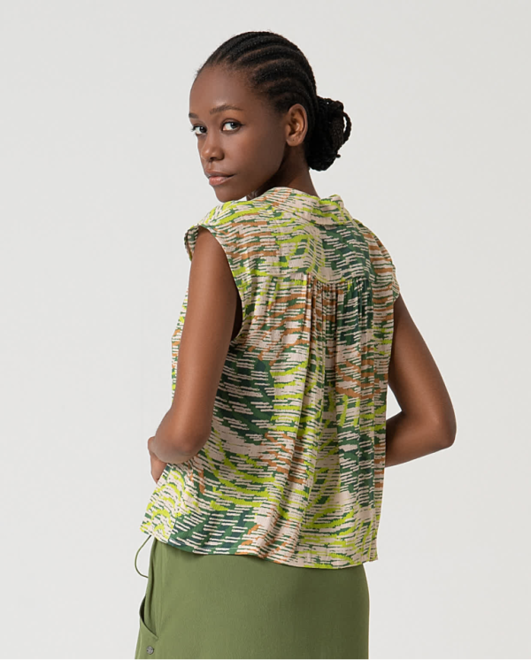 Blusa fluida estampada - Imagen 2