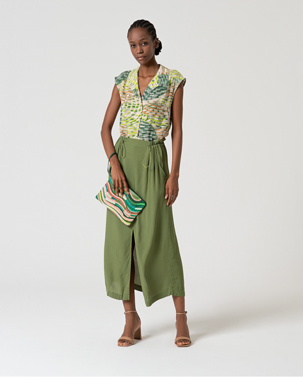 Blusa fluida estampada - Imagen 3