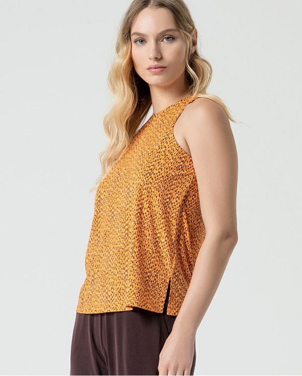 Top estampado cuello redondo - Imagen 4
