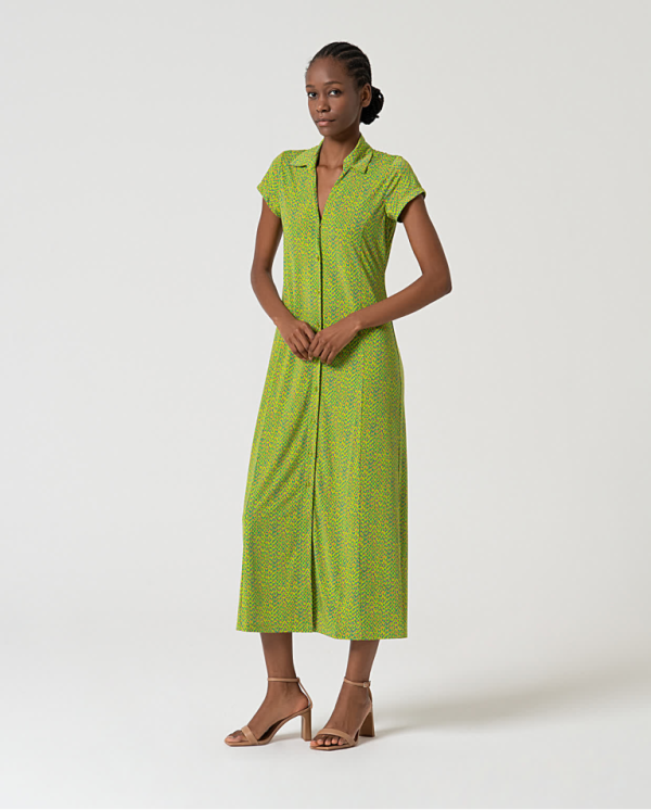 vestido camisero manga corta