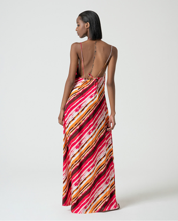 Vestido largo satinado - Imagen 2