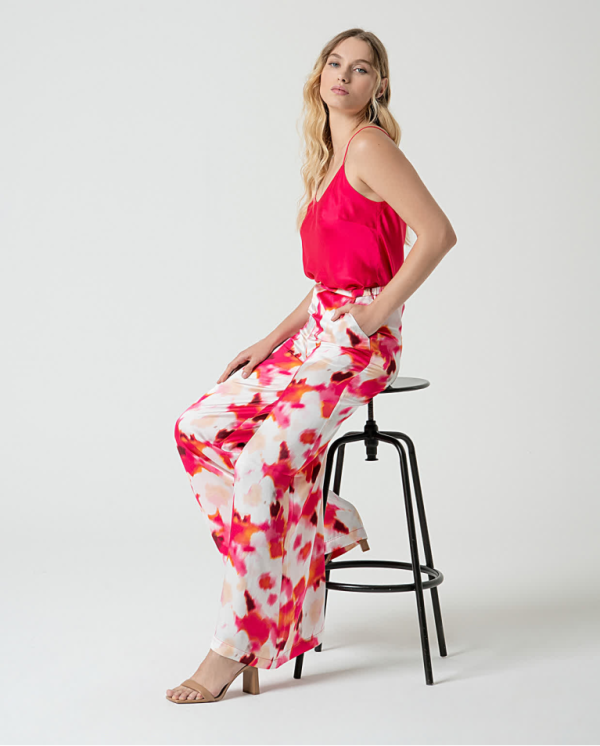 Pantalón palazzo estampado - Imagen 4