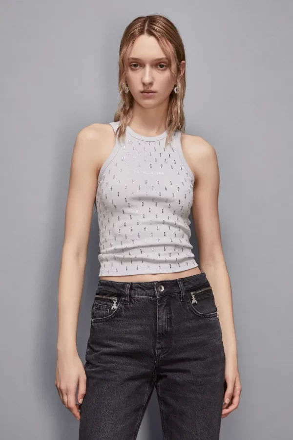 Camiseta sin mangas con detalles de pedrería - Imagen 3