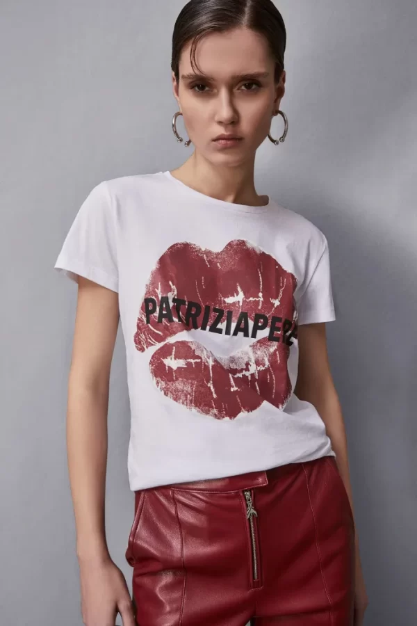 Camiseta con estampado beso - Imagen 4