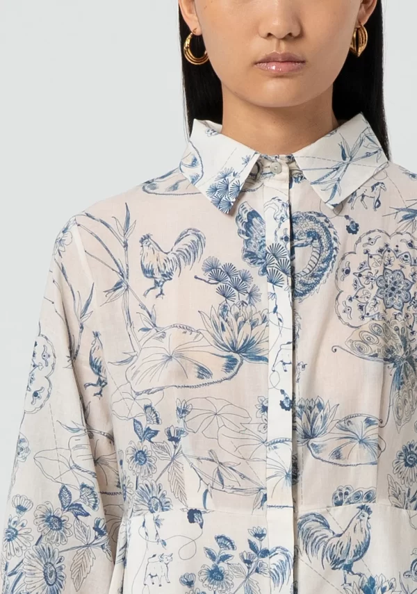 Vestido camisero estampado - Imagen 2