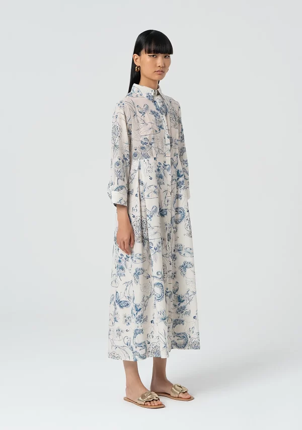 Vestido camisero estampado