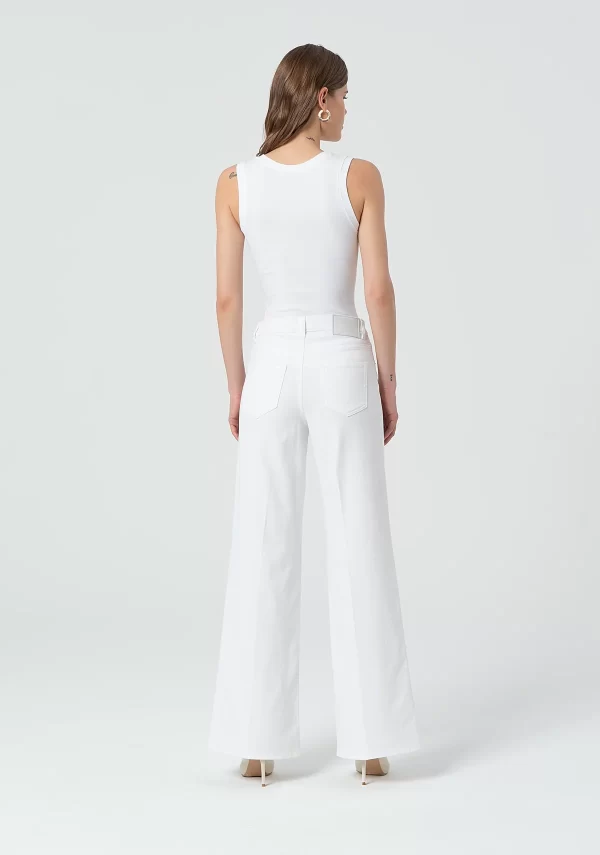 Pantalón flare con detalle en bolsillo - Imagen 4