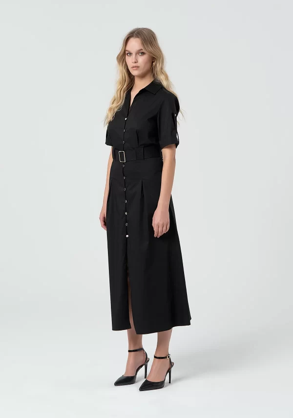 Vestido camisero con cinturón