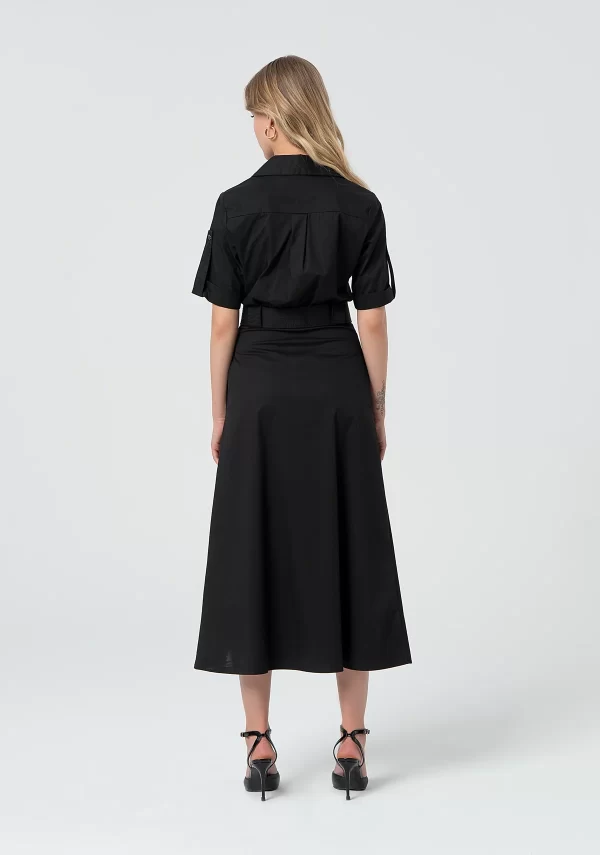 Vestido camisero con cinturón - Imagen 4
