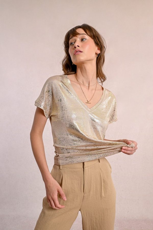 Camiseta efecto metalizado - Imagen 3