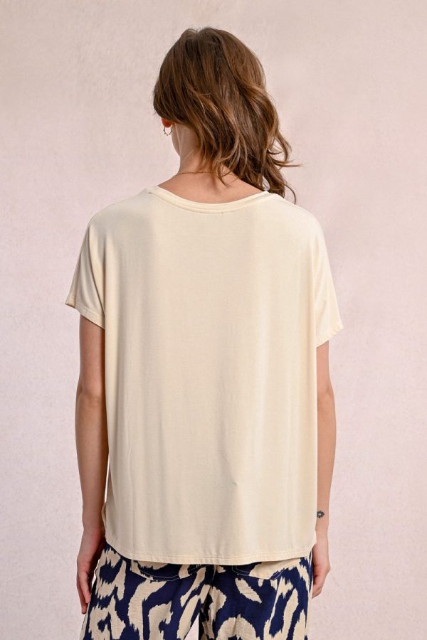 Camiseta viscosa manga corta amplia - Imagen 5