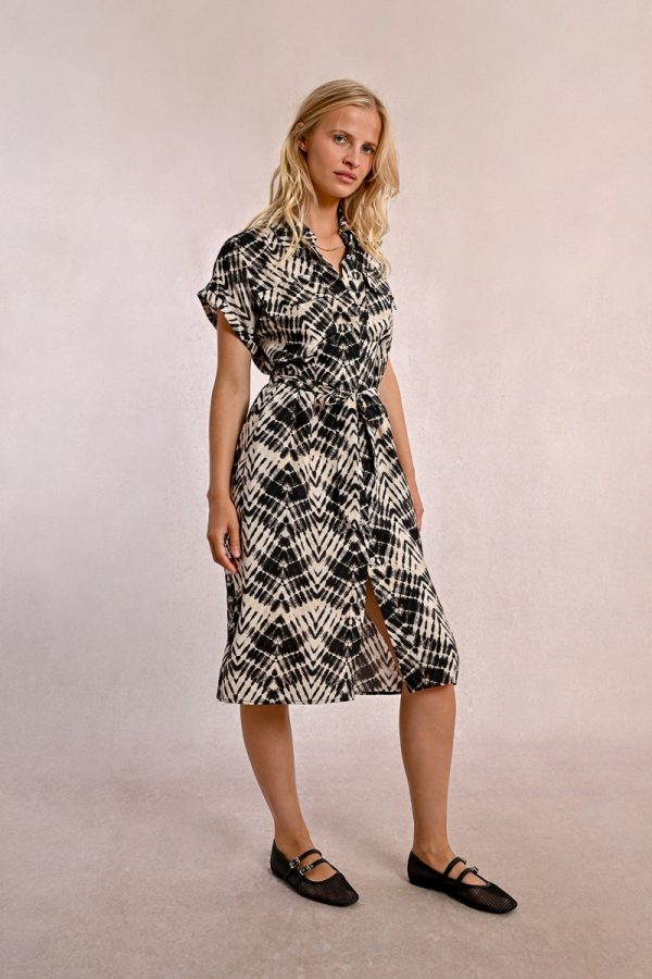 Vestido camisero estampado - Imagen 3