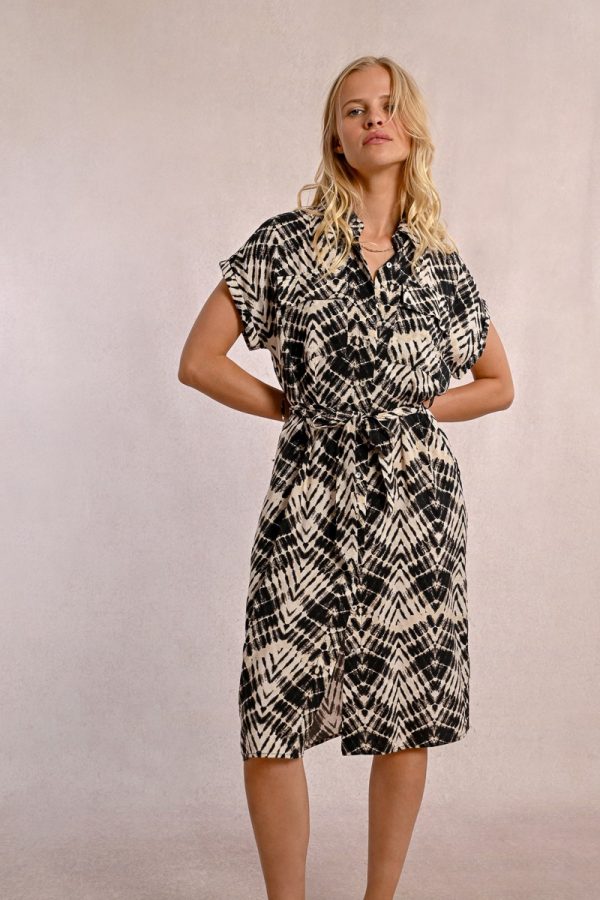 Vestido camisero estampado