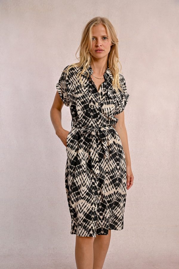 Vestido camisero estampado - Imagen 4