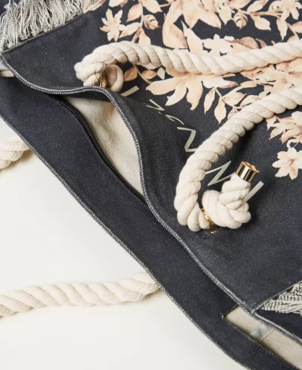 Bolso de lona estampado floral - Imagen 3
