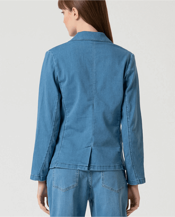 Blazer cruzada denim Azul celeste - Imagen 3
