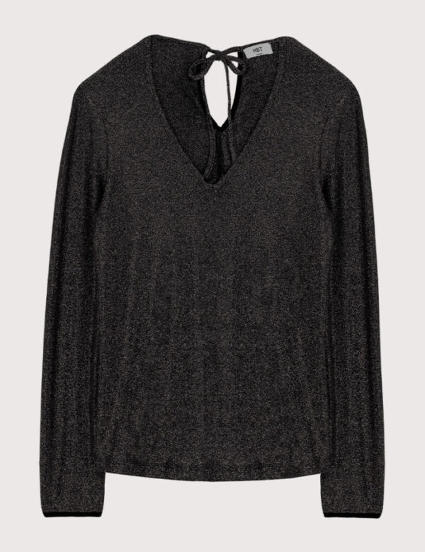 Top negro con brillos