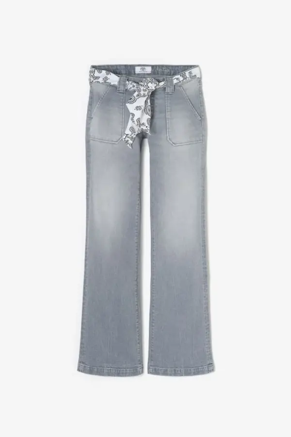 Vaquero flare gris claro