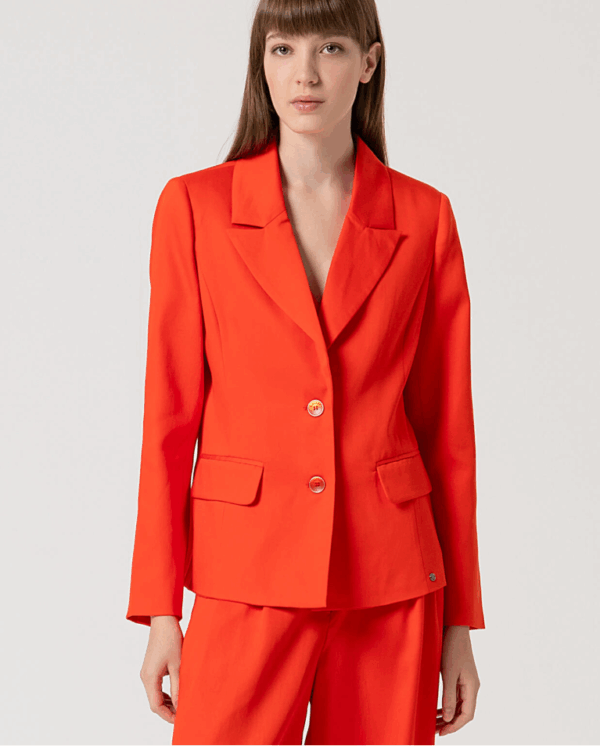 Blazer cruzada lisa